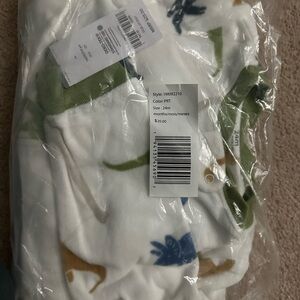 Carters fleece Dinosaur Print footie NWT